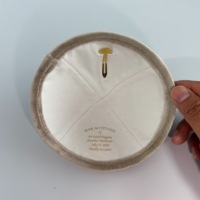 Kipá de Terciopelo Personalizada con Logotipo Bordado, Gorro Judío Personalizado para Bar Mitzvah, Eventos Religiosos de la Sinagoga