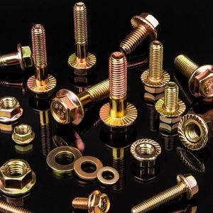 Baiguluo Flange <b>Bolt</b> Set 8.8 Grade Carbon Steel Hex Head Fully Threaded With Nuts Standard Size - Product Image 1