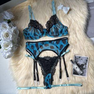 Fashionable 3D Fabric Sexy Bra Set Comfortable Slim Gathering Steel Ring Polyester Mesh Underwear Embroidery Lace Decorations - Product Image 4