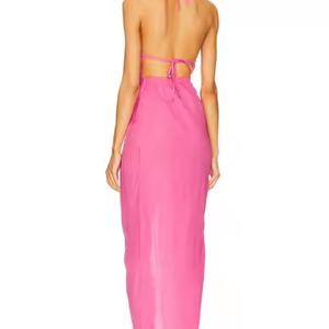 เดรสแฟชั่นใหม่ทรงสวยหรู ดูเซ็กซี่ แขนกุด สำหรับฤดูใบไม้ผลิและฤดูร้อน สไตล์ลำลอง คุณภาพสูง รับผลิตตามแบบ (OEM) สำหรับผู้หญิง - Product Image 4