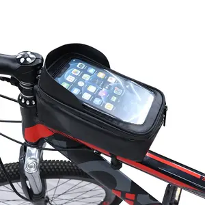 OEM/ODM 500D/PVC Tas Sepeda Stang Bersepeda Luar Ruangan Tas Sepeda Gunung Bersepeda Tahan Air Tas Setang Sepeda Tas Telepon Sepeda