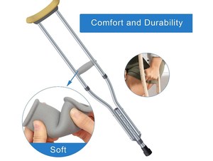 Accessoires pour béquilles en caoutchouc souple, coussinets pour béquilles, béquilles orthopédiques en caoutchouc sous les aisselles - Product Image 2