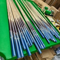 Nouvelle queue de billard de piscine en acier d'érable à tige traversante noir huit boules petite tête 16 couleurs 13mm arbre en Fiber de carbone