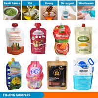 Sac liquide-pochette d'alimentation automatique pré-fait poche à bec Hilli pâte ail pâte sauce tomate Machine à emballer