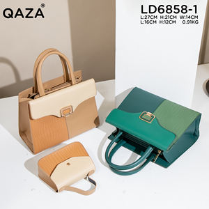 Ensemble de sacs à main pour femmes <span class=keywords><strong>QAZA</strong></span>, broderie, imperméable, PU, 2 en 1, dernières tendances - Product Image 1