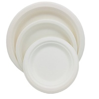 Assiettes jetables écologiques biodégradables en bagasse de canne à sucre