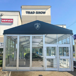 Structure de chapiteau temporaire en alliage d'aluminium 6*20m avec logo personnalisé, résistante au vent et à l'eau, pour exposition en extérieur, hall d'exposition automobile, concessionnaire automobile 4S - Product Image 1