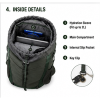 Sac à dos de randonnée imperméable 34L personnalisé, multi-couches, pratique, pour l'aventure en plein air