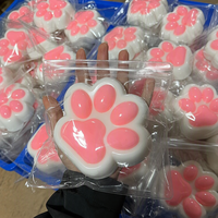 Paw de chat Kawaii 12 cm en TPR Mochi Squishy personnalisable, anti-stress, nouveauté, cadeau apaisant, accessoire sensoriel de bureau