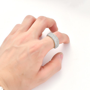 BES New Hip Hop Weiß<span class=keywords><strong>gold</strong></span> gefüllt Iced Out <span class=keywords><strong>Ring</strong></span> Schmuck CZ vergoldet Zirkonia Diamant Hip Hop Frauen Männer <span class=keywords><strong>Ring</strong></span> für Männer - Product Image 2