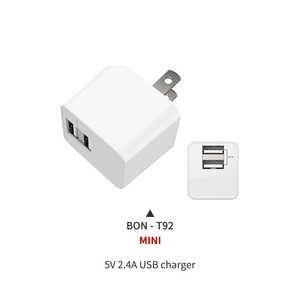 Cargador de Pared para Teléfono Móvil con Certificación ETL FCC <span class=keywords><strong>VI</strong></span>, QC3.0 OTP 12W, 5V 2.4A, Enchufe Estadounidense, Adaptador de Corriente para OEM ODM Disponible - Product Image 1