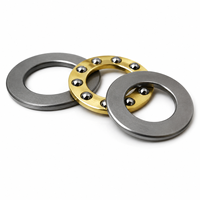 Rodamiento de Bolas de Empuje Plano F2-6, F2-6M 2x6x3mm, Mini Rodamientos de Bolas Axiales de Acero Cromado de Alta Velocidad y Precisión