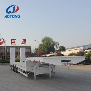 Semi-<span class=keywords><strong>remorque</strong></span> surbaissée à 3 essieux de 60 tonnes, norme ISO, avec châssis renforcé pour les projets d'infrastructure - Product Image 5