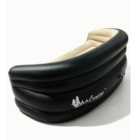 Canapé gonflable SILVERLINE en PVC floqué, chaise de camping, chaise longue d'extérieur, pliable manuellement, noir, canapé gonflable relaxant