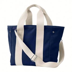 Custom Logo Cotton Canvas Bags Letter Shopping Personalized <b>Printing</b> Women Canvas Tote Bag - Product Image 6