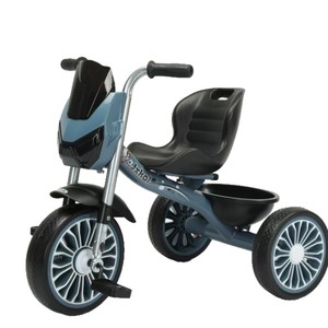 Children's Pedal Tricycle With Lights And Music For 2 To 4 Years Old Kids Blue Color Mixed Foaming Wheels Iron Pipe Frame - Product Image 1