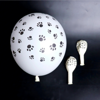 Ballons en latex mat à motif tigre et léopard de 12 pouces, chaque couleur en paquets de 100, imprimés de pattes de chien de dessin animé, décoration sur le thème du zoo pour anniversaire
