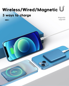 เครื่องชาร์จไร้สายระบบแม่เหล็กขนาดเล็ก5000มิลลิแอมป์ต่อกับพาวเวอร์แบงค์เอาท์พุท USB คู่แบตเตอรี่สูงไมโคร USB/AC สำหรับอุปกรณ์อิเล็กทรอนิกส์สำหรับการใช้งานกลางแจ้ง - Product Image 4
