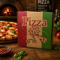 Wholesale Custom Pizza Boxes Corrugated Kraft Paper Food Packaging for Takeaway Delivery Restaurants and Pizzerias
