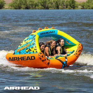 PVC gonflable eau 3 personnes Traction Tube gonflable Nylon tissu couverture eau remorquage anneau fournitures de plein air eau remorquage Pad - Product Image 3