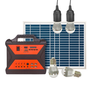 Système d'éclairage solaire domestique 10W avec <span class=keywords><strong>batterie</strong></span> au plomb-acide, onduleur à onde sinusoïdale pure, contrôleur PWM, radio FM MP3 - Product Image 3