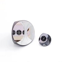 Cube d'angle en verre optique revêtu d'argent diamètre 12.7mm prisme de cube d'angle à 360 degrés pour télémètre laser
