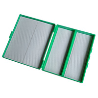 100 Slides Microscope Slide Storage Box HIPS Material Laboratory Slide Box 25*75mm Slide Holder