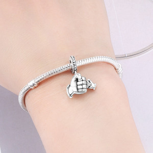 Colgante de cobre blanco en stock con diseño de "Un Promesa con un Niño", pulsera DIY original de nicho, accesorios de joyería para mujer - Product Image 6