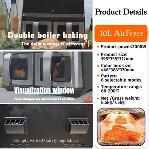 Nouvelle <span class=keywords><strong>Friteuse</strong></span> à Air Intelligente Digitale Moderne en Acier Inoxydable 2025, Sans Huile, avec Panier de 10,1-20L, Four Autonome Tactile pour la Maison - Product Image 4