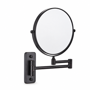 Miroir intelligent moderne de luxe avec cadre en acier rond et verres en verre, design graphique pour une utilisation haut de gamme dans les salles de bain des hôtels - Marque Domus - Product Image 1