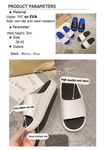 Bosirui Chanclas deporte de fondo grueso para hombres mujer interior cómodo hogar Baño secado rápido EVA antideslizante amortiguación - Product Image 2