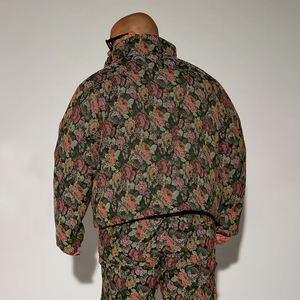 Chine Fabrication Pas Cher Floral Streetwear Mode Zipper Lithg Poids Jacquard Tissé <span class=keywords><strong>Tapisserie</strong></span> Recadrée Manteau Puffer - Product Image 6