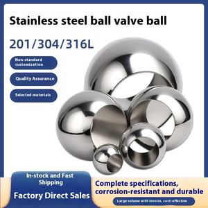 Paslanmaz çelik bilyalı vana aksesuarları 201 304 316 su medya için top mühür ile içi boş katı topu çekirdek - Product Image 5