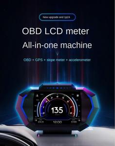 Y8NHUD P24 Afficheur tête haute (HUD) pour voiture, ordinateur de conduite, détection, modification universelle, compteur de vitesse OBD, inclinomètre, huile - Product Image 2