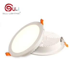 Iluminación de oficina Ultra brillante, luz descendente led redonda de aluminio, smd, blanco, 5w, 9w, 12w, 18w, 24w