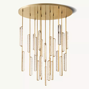 Grand lustre en cristal taillé à la main et poli à 9 lumières, <span class=keywords><strong>suspension</strong></span> multi-ports pour grand foyer d'entrée - Product Image 6