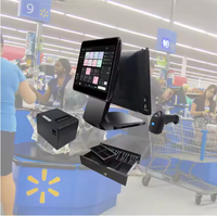 Impresora de escáner táctil de 15 pulgadas, sistema POS todo en uno, Terminal de restaurante minorista, máquina Registradora de software de computadora Pos de 15,6 pulgadas