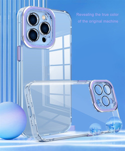 <span class=keywords><strong>Coque</strong></span> arrière souple <span class=keywords><strong>en</strong></span> TPU pour <span class=keywords><strong>iPhone</strong></span> 13 Pro Max 14 Plus 12 <span class=keywords><strong>11</strong></span> Pro <span class=keywords><strong>Coque</strong></span> de protection <span class=keywords><strong>en</strong></span> <span class=keywords><strong>verre</strong></span> avec cadre métallique - Product Image 2