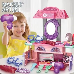 DIY Play House Little Princess Pretend Play 31 PCS Miroir et accessoires <span class=keywords><strong>de</strong></span> beauté Maquillage Beauty Play Set Toy Girls - Product Image 5