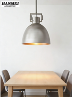 Lustre LED en laiton/acier, style américain, minimaliste, rétro, haut de gamme, hauteur réglable, luminaire de restaurant, 3 ans