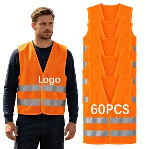 60Pcs High Visibility Custom Safety <b>Vest</b> Logo Printing Machine Wholesale - Product Image 1
