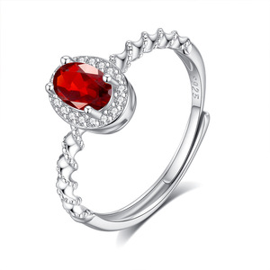 <span class=keywords><strong>Anello</strong></span> Regolabile in Argento Sterling S925 con Gemme Naturali: Ametista, Rubino, Topazio, Zircone, Peridoto, <span class=keywords><strong>Granato</strong></span> - Regalo per Donne - Product Image 6