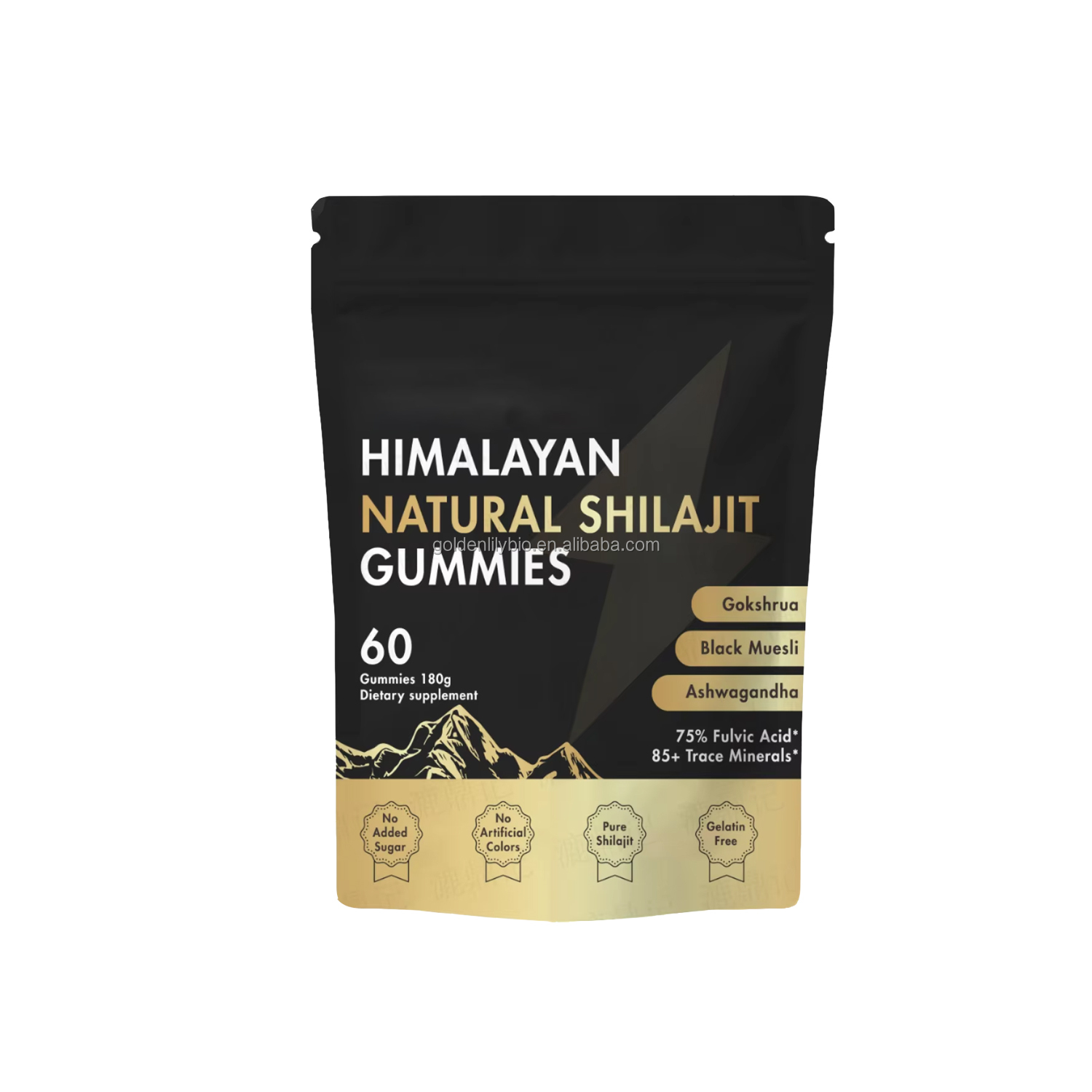 OEM Vegan Shilajit Gummies чистый Himalayan Shilajit натуральный органический 60 Gummies Shilajit Gummies с фулвовой кислотой и витаминами