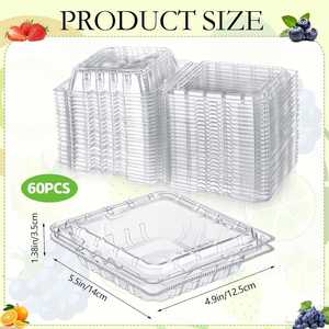 Contenedores Desechables de Plástico PP PET para Frutas, con Diseño de Orificios, para Tomate, Cereza, Arándano, Reciclables, Profesionales, al por Mayor - Product Image 2
