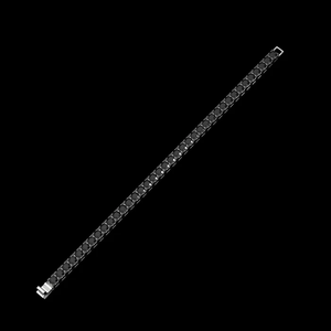 Black Tennis <b>Bracelet</b> in Sterling Silver with Minimalist Design Subtle Luxury Elegant Refined Fine Jewelry Statement Piece - Product Image 6