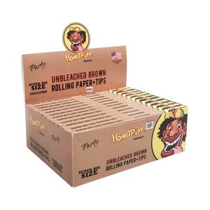 Custom Logo 220*66mm Natural Wood Pulp <b>Brown</b> Color Super Size With Filter Tips <b>Paper</b> For Smoking <b>Rolling</b> <b>Paper</b> Wholesale - Product Image 1