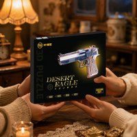 Pistolet jouet en caoutchouc 3D en bois, modèle Desert Eagle, avec élastiques, kit de bricolage éducatif pour enfants, casse-tête, cadeau