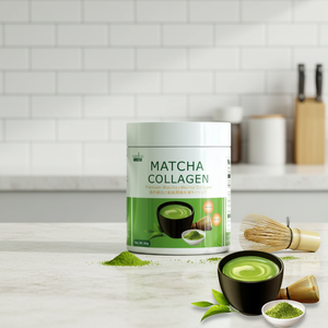 Bubuk Matcha Organik & Kolagen Laut Baru dengan <span class=keywords><strong>L</strong></span>-<span class=keywords><strong>Glutathione</strong></span> untuk Kulit Bercahaya 90g dalam Botol - Product Image 4