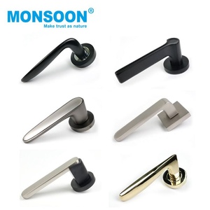 Poignées de porte à levier en alliage de zinc pour chambre à coucher et cuisine, design moderne, finition anodisée en aluminium, taille personnalisable, confidentialité - Product Image 1