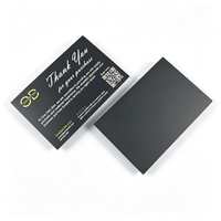 Cartes d'insertion personnalisées avec code QR noir mat pour guide d'impression et remerciement, pour marques de cosmétiques et de soins de la peau